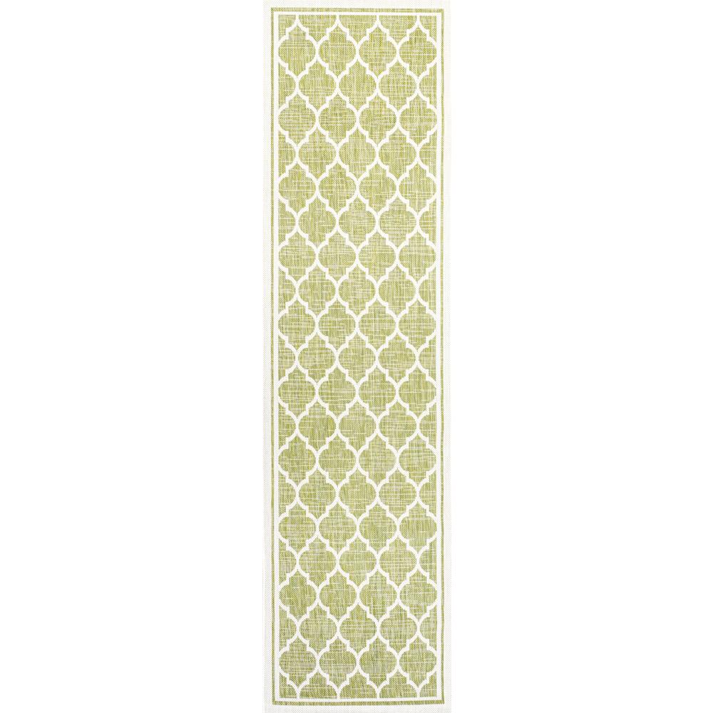 Trebol Moroccan Trellis Textured Weave Indoor/Outdoor Area Rug. Picture 1