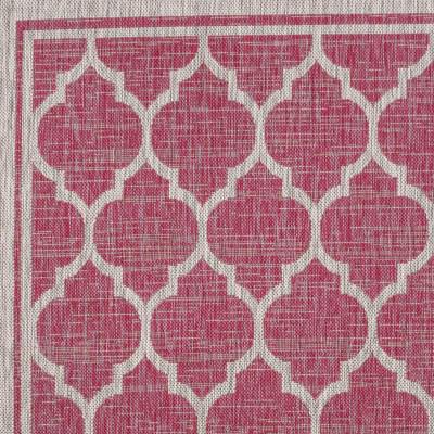 Trebol Moroccan Trellis Textured Weave Indoor/Outdoor Area Rug. Picture 20