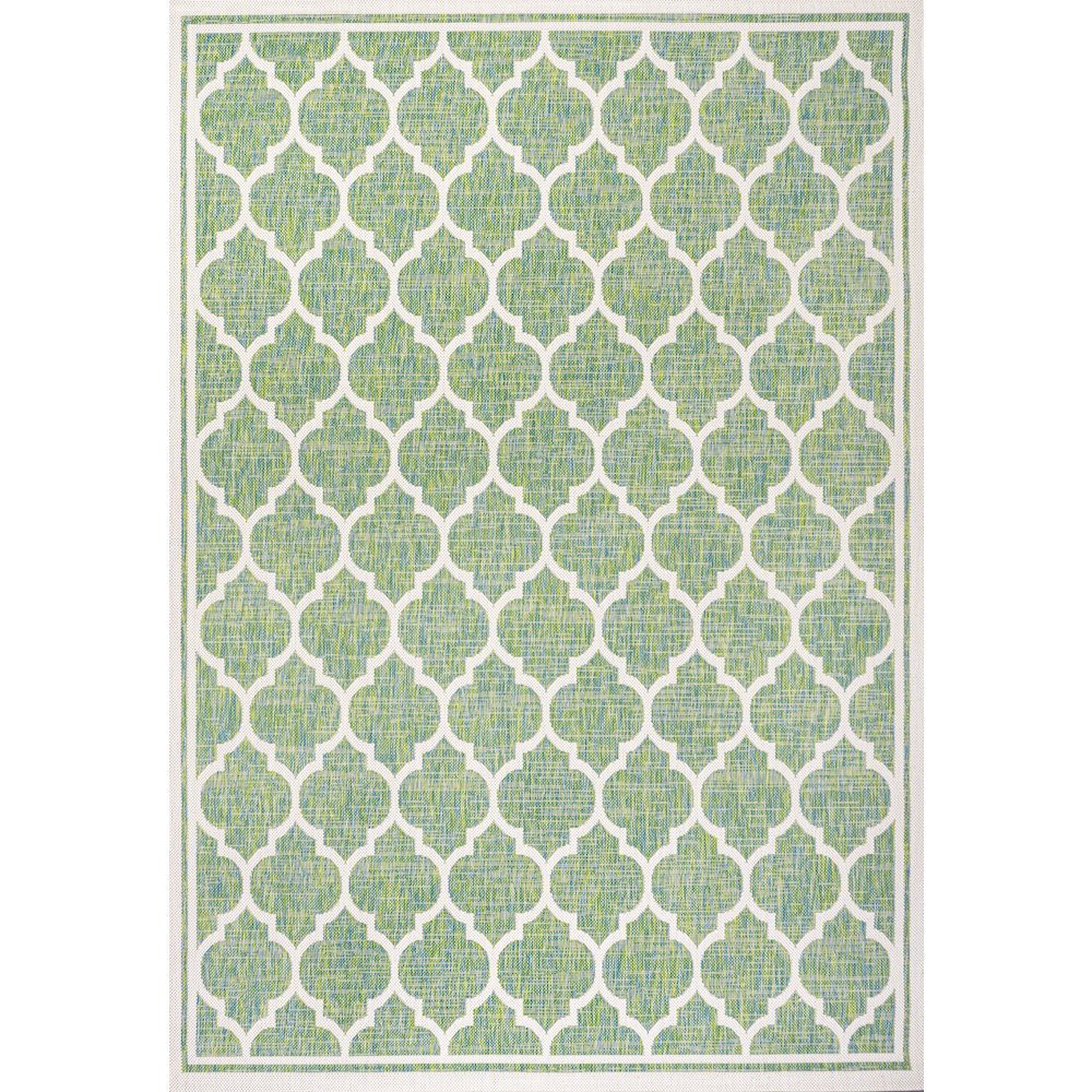 Trebol Moroccan Trellis Textured Weave Indoor/Outdoor Area Rug. Picture 1