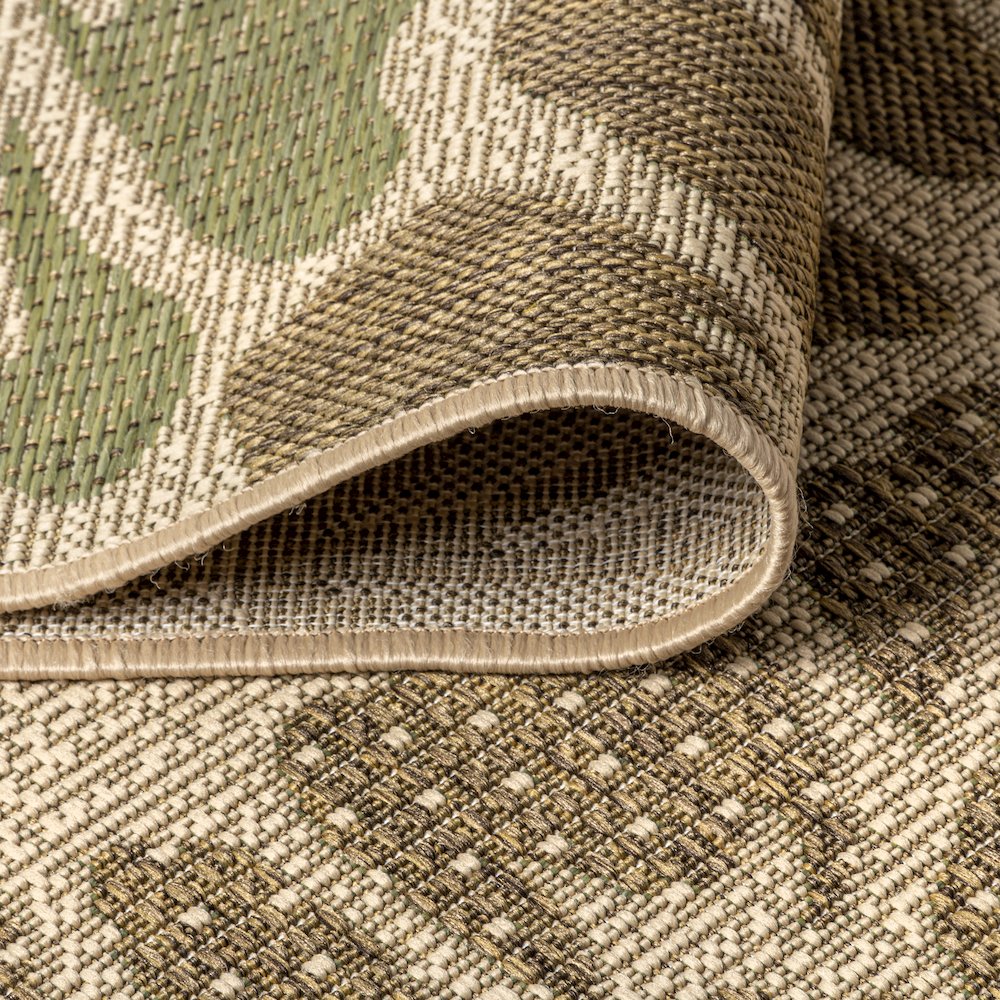 Zinnia Modern Floral Textured Weave Indoor/Outdoor Area Rug. Picture 9