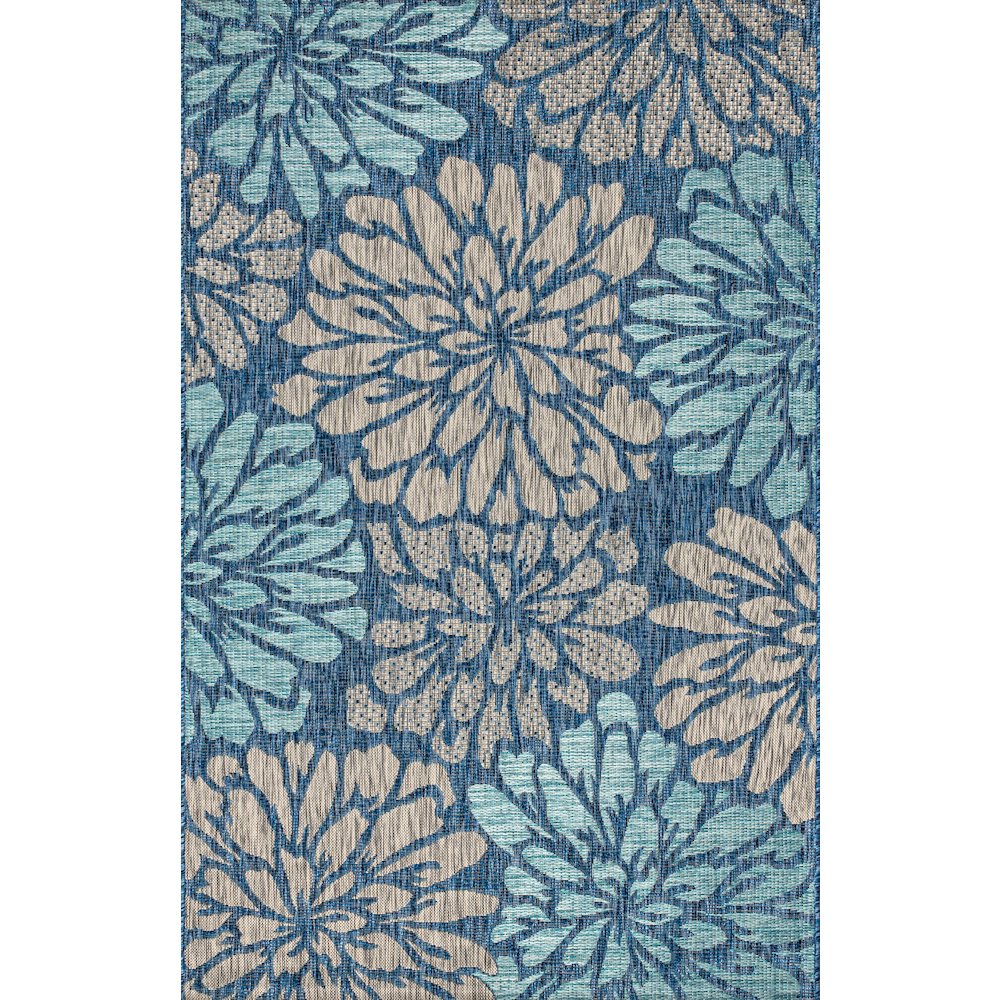 Zinnia Modern Floral Textured Weave Indoor/Outdoor Area Rug. Picture 1