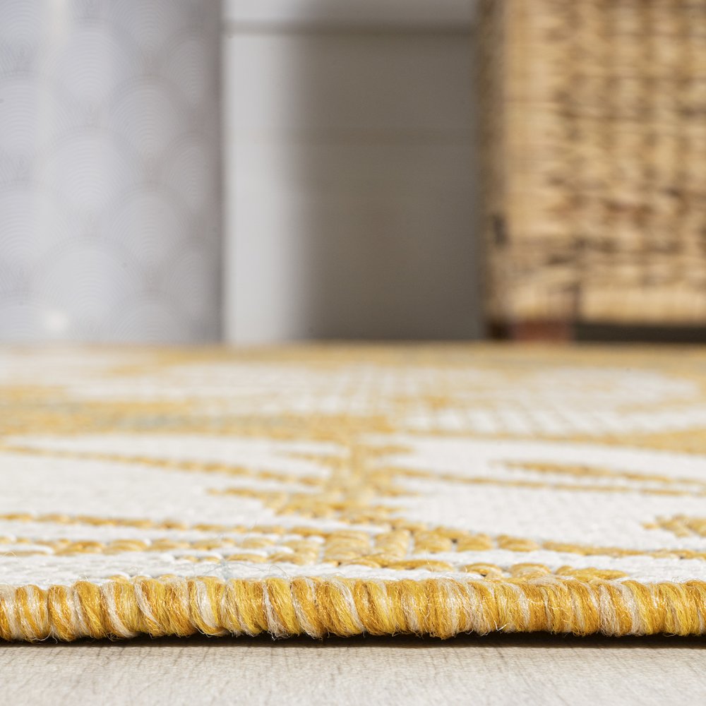 Zinnia Modern Floral Textured Weave Indoor/Outdoor Area Rug. Picture 17