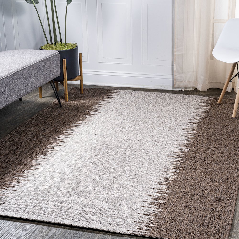 Tavira Modern Strie Indoor/Outdoor Area Rug. Picture 2