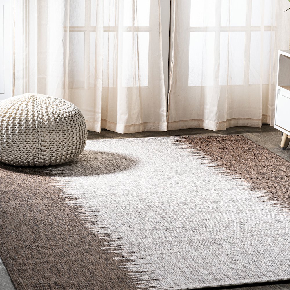 Tavira Modern Strie Indoor/Outdoor Area Rug. Picture 5