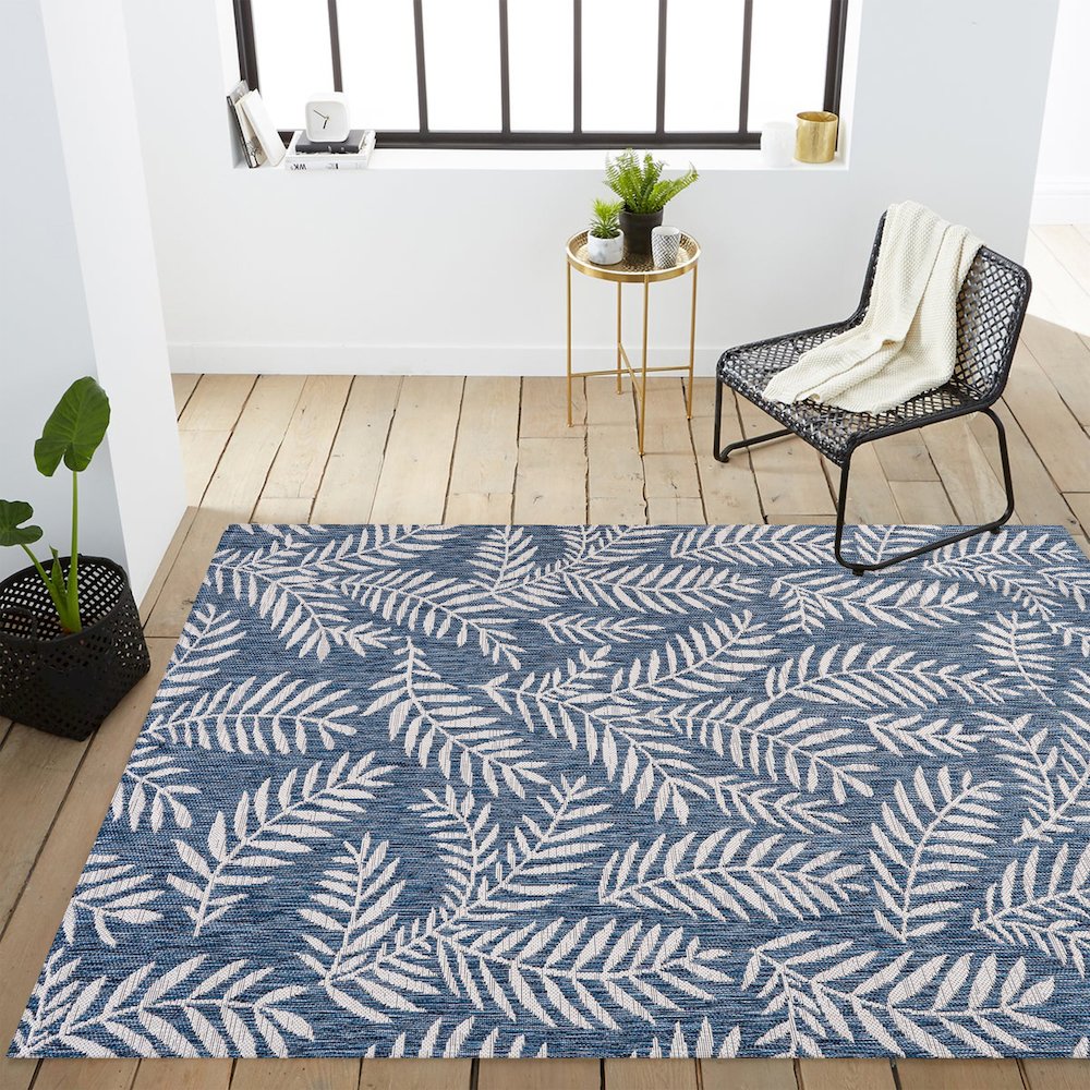 Nevis Palm Frond Indoor/Outdoor Area Rug. Picture 14