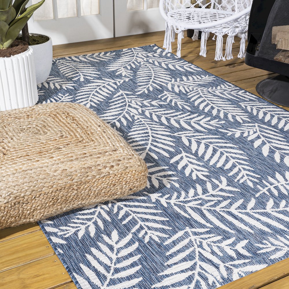 Nevis Palm Frond Indoor/Outdoor Area Rug. Picture 6