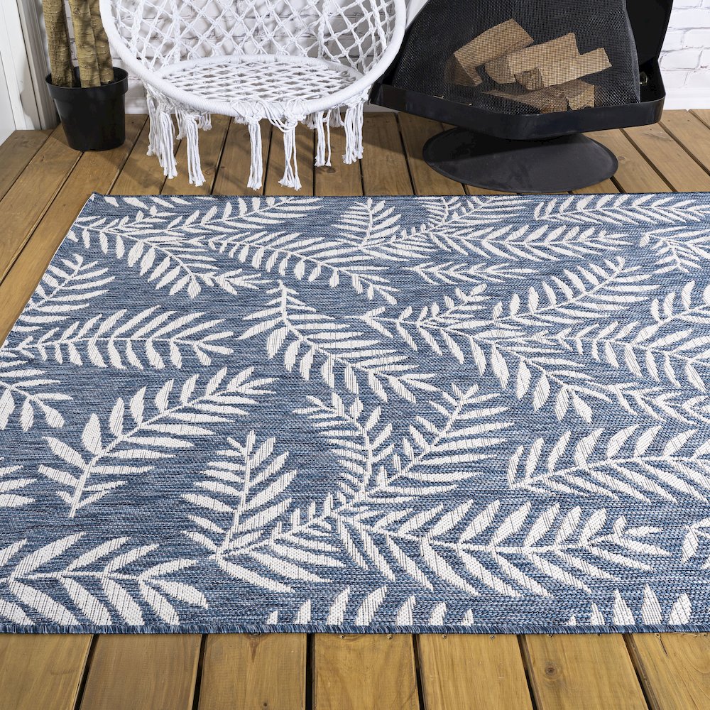 Nevis Palm Frond Indoor/Outdoor Area Rug. Picture 7