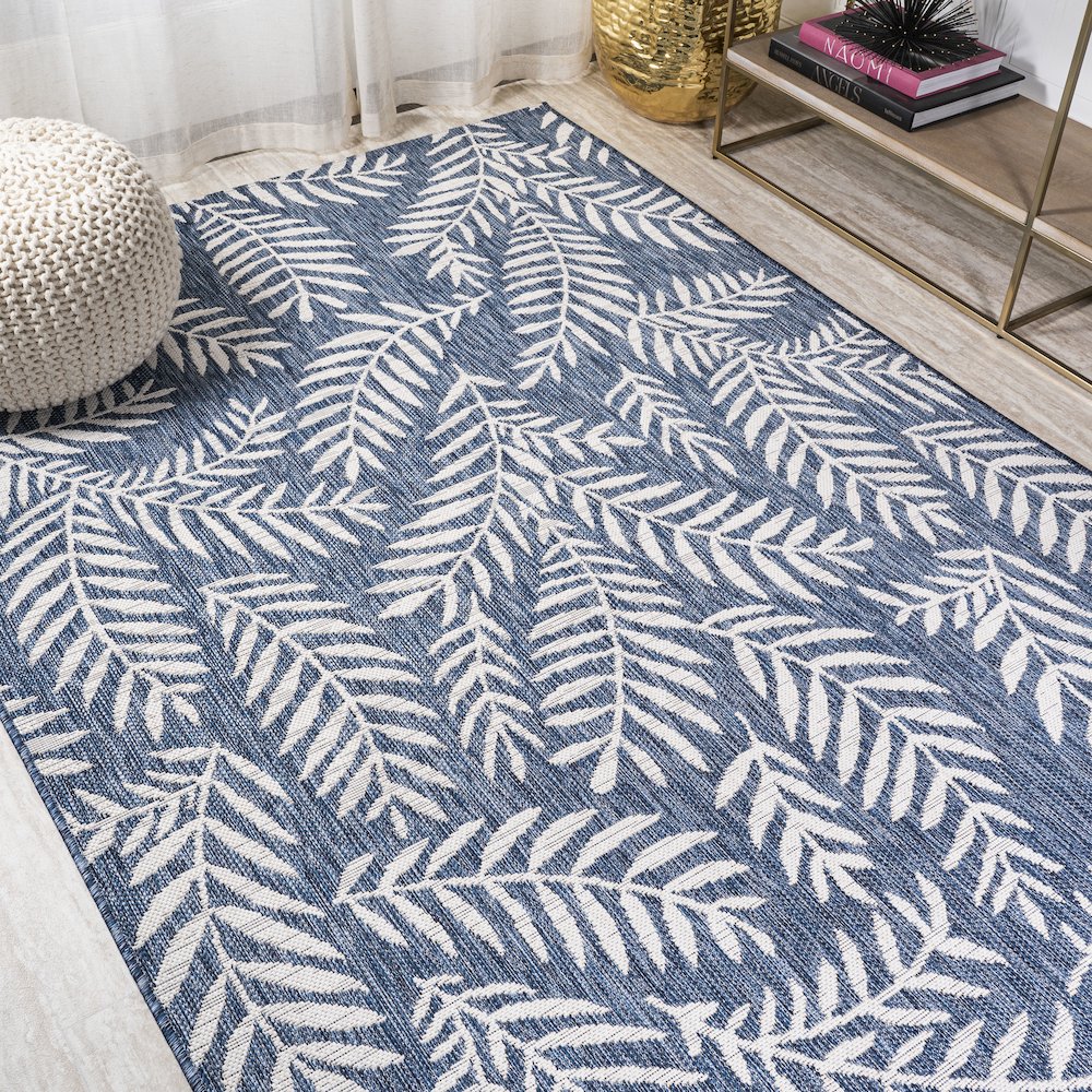 Nevis Palm Frond Indoor/Outdoor Area Rug. Picture 4