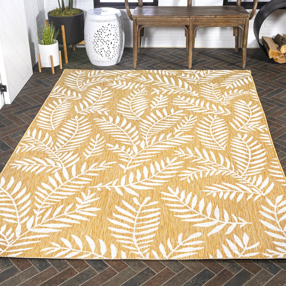 Nevis Palm Frond Indoor/Outdoor Area Rug. Picture 8