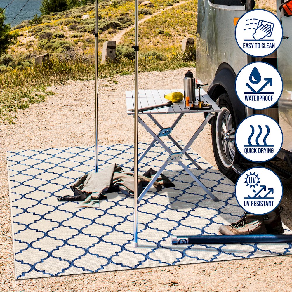 Arabesque Ogee Trellis Indoor/Outdoor Area Rug. Picture 16