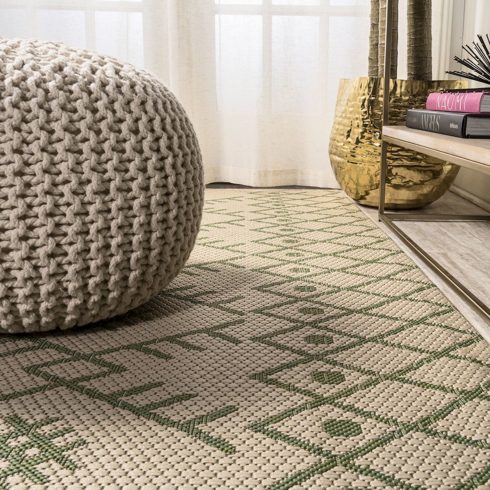 Boho Moroccan Indoor/Outdoor Area Rug. Picture 13