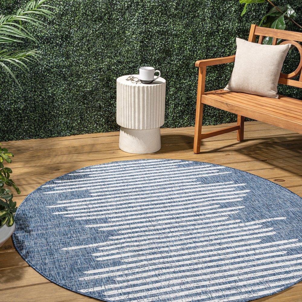 Zolak Berber Stripe Geometric  Indoor/Outdoor  Rug. Picture 1