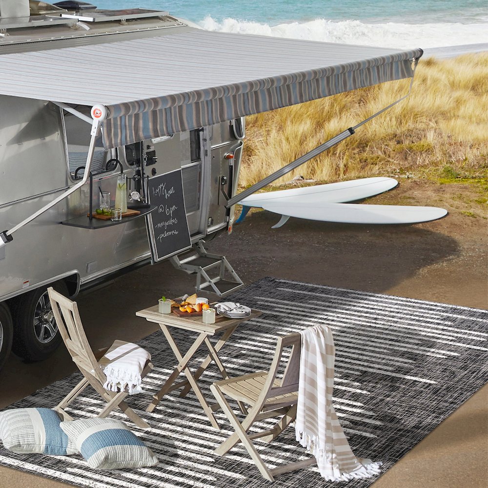 Zolak Berber Stripe Geometric Indoor/Outdoor Area Rug. Picture 17