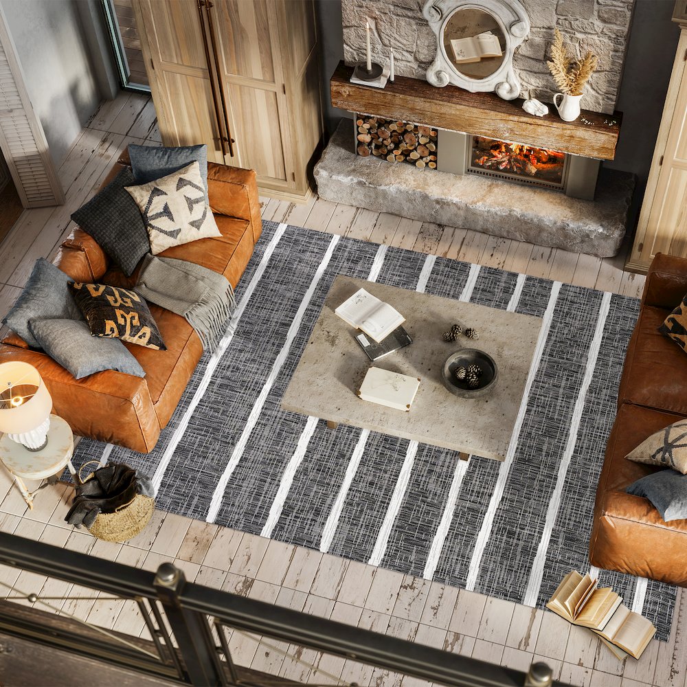 Colonia Berber Stripe Indoor/Outdoor Area Rug. Picture 5