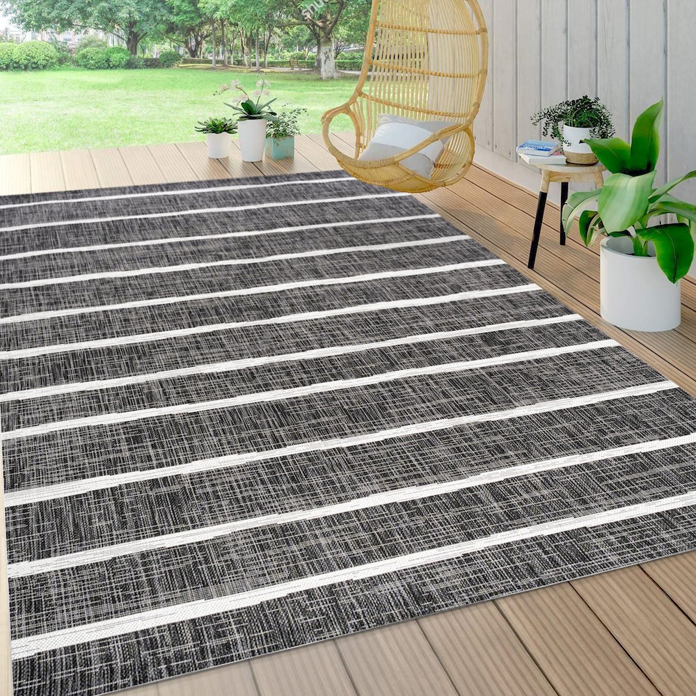 Colonia Berber Stripe Indoor/Outdoor Area Rug. Picture 6