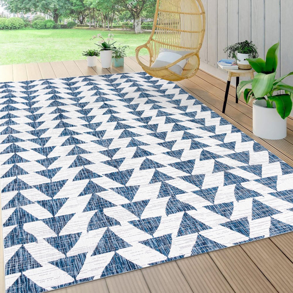 Andratx Modern Tribal Geometric Indoor/Outdoor Area Rug. Picture 6