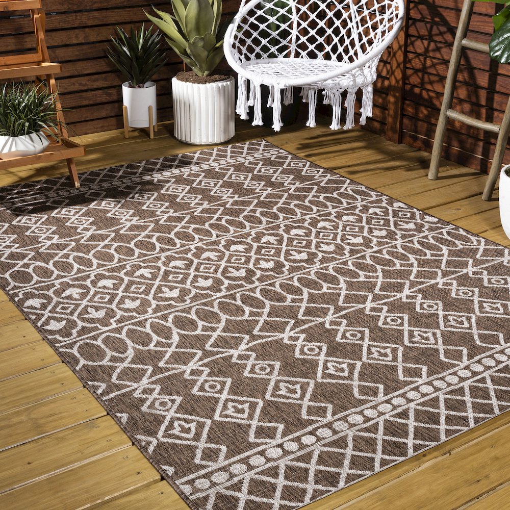 Kafel Tribal Bohemian Indoor/Outdoor Area Rug. Picture 7