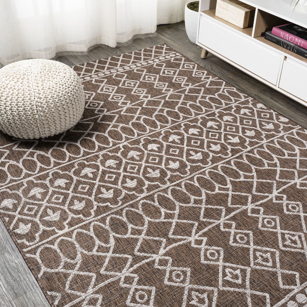Kafel Tribal Bohemian Indoor/Outdoor Area Rug. Picture 4