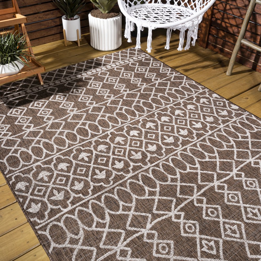 Kafel Tribal Bohemian Indoor/Outdoor Area Rug. Picture 9