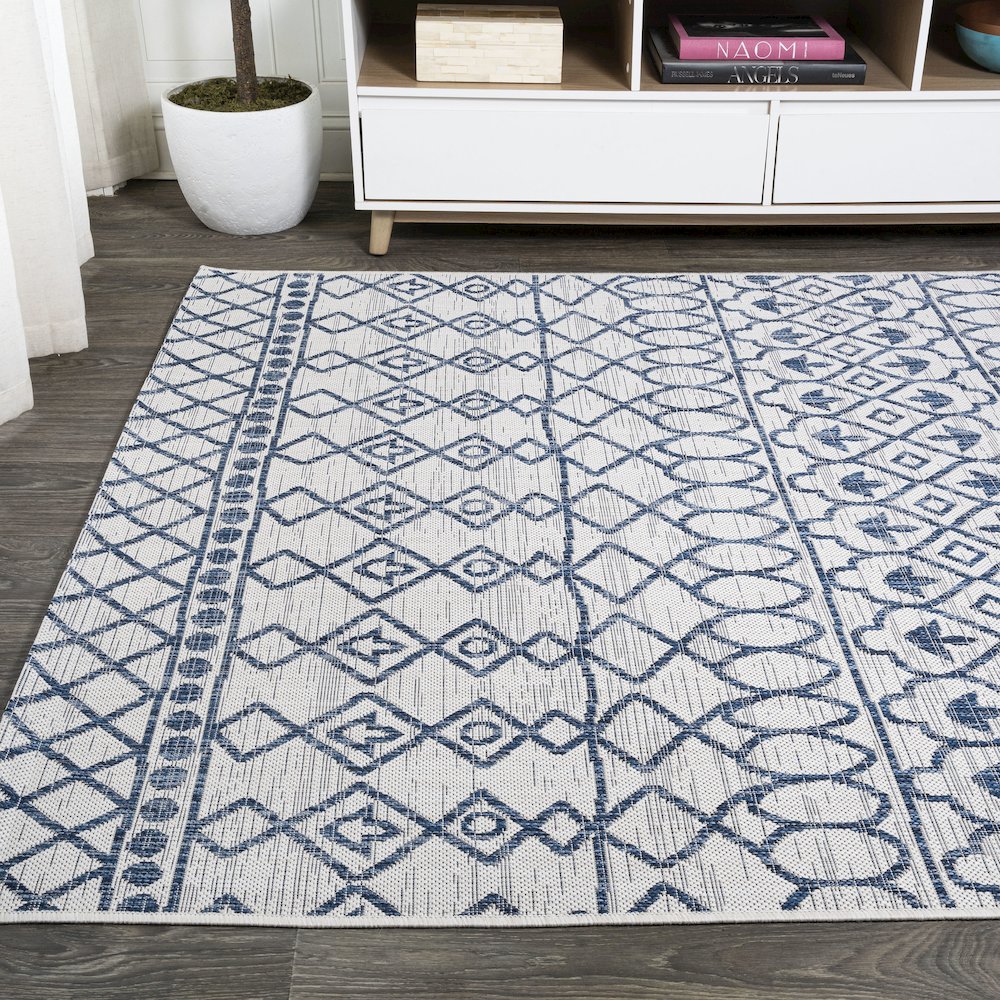 Kafel Tribal Bohemian Indoor/Outdoor Area Rug. Picture 3