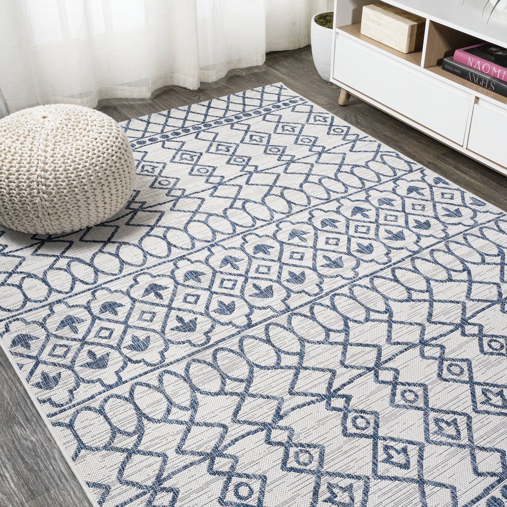 Kafel Tribal Bohemian Indoor/Outdoor Area Rug. Picture 4