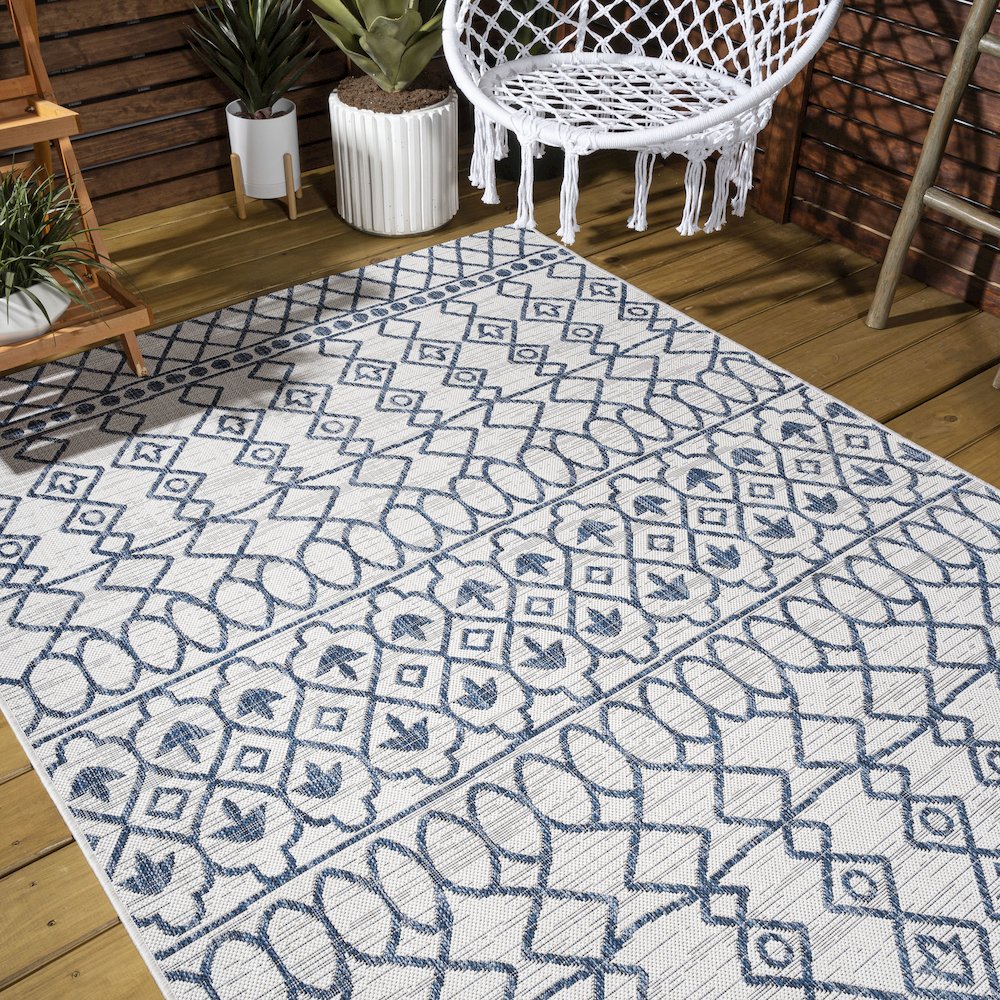 Kafel Tribal Bohemian Indoor/Outdoor Area Rug. Picture 9