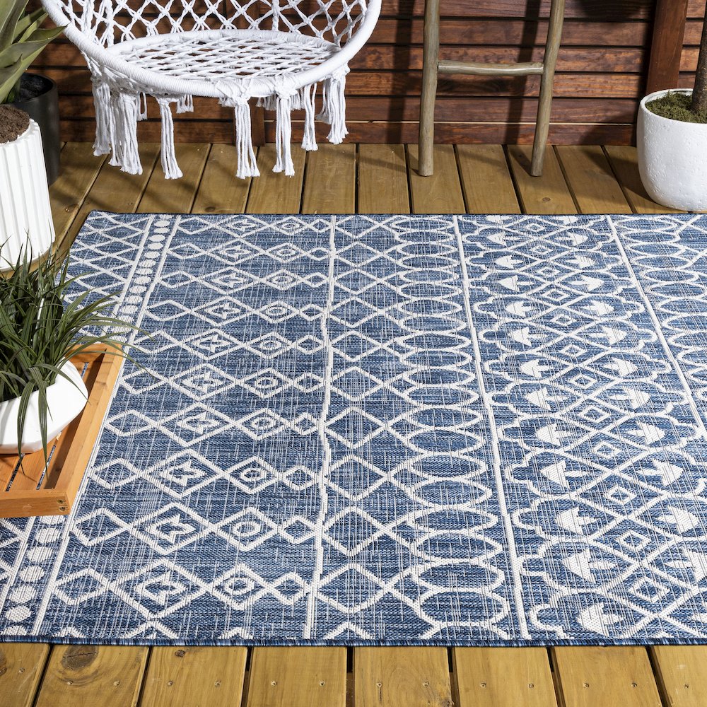 Kafel Tribal Bohemian Indoor/Outdoor Area Rug. Picture 8