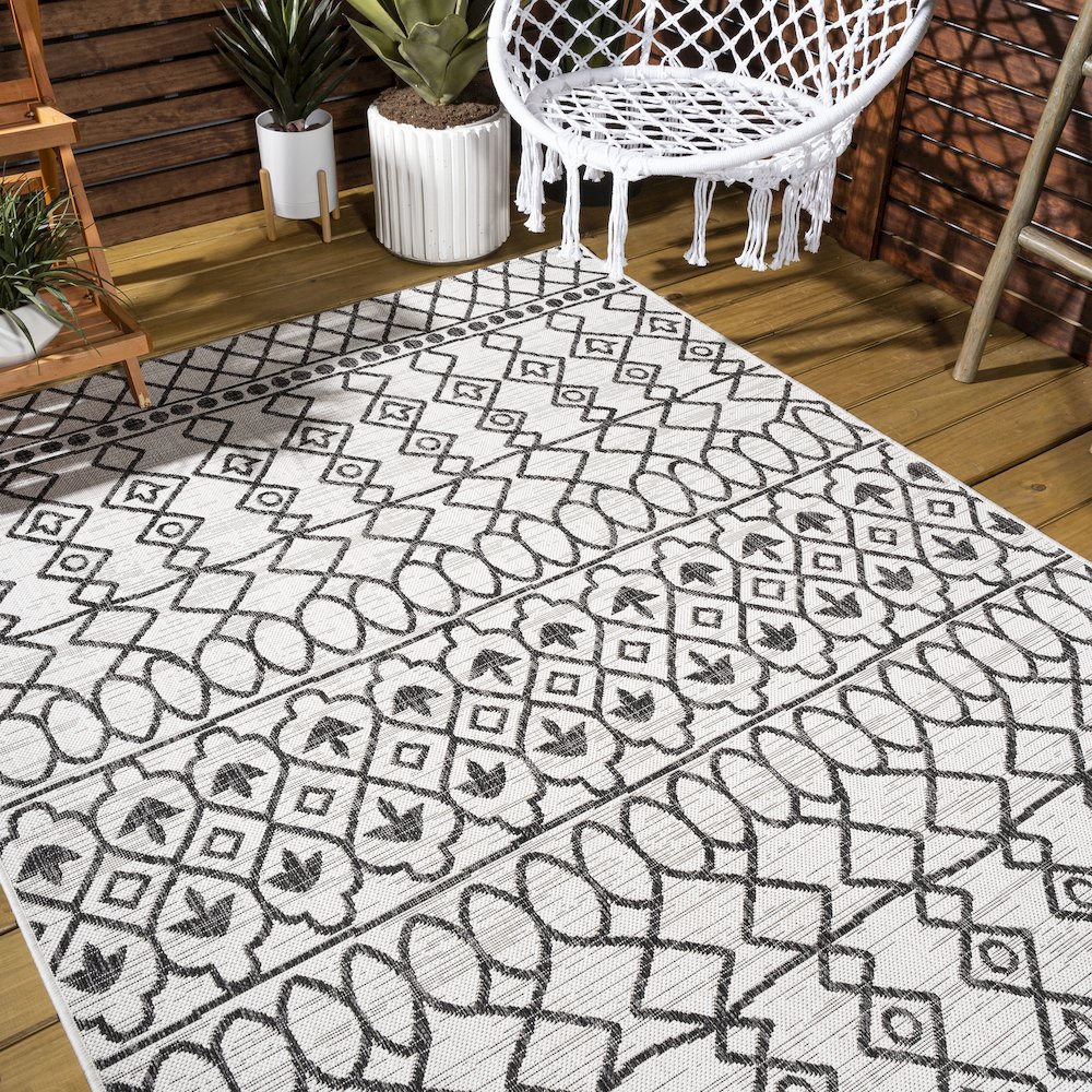 Kafel Tribal Bohemian Indoor/Outdoor Area Rug. Picture 9