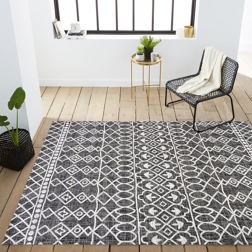 Kafel Tribal Bohemian Indoor/Outdoor Area Rug. Picture 16