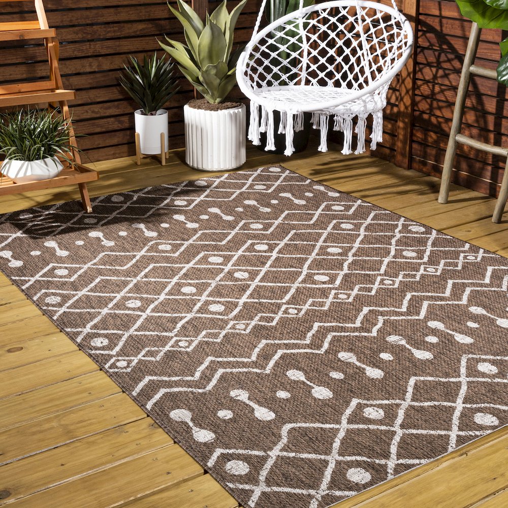 Nokat Tribal Bohemian Indoor/Outdoor Area Rug. Picture 7