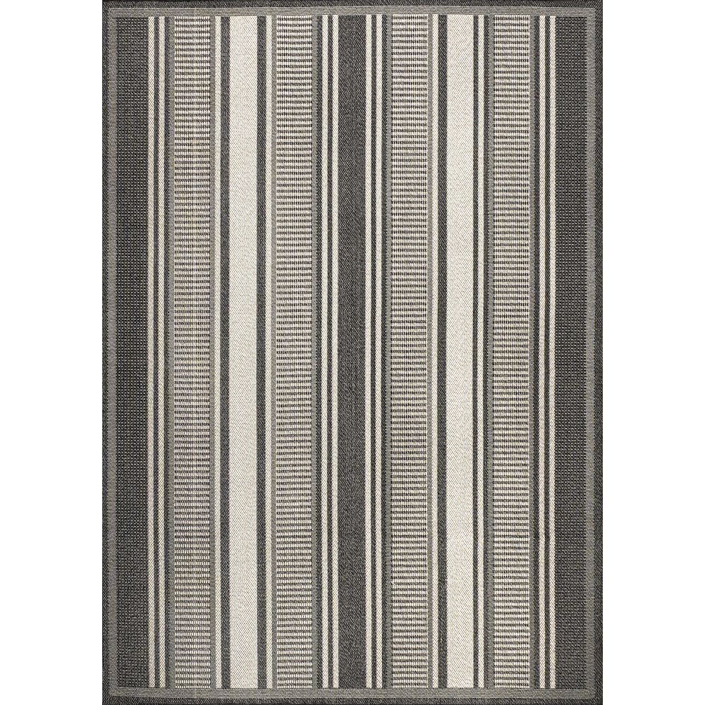 Haynes Modern Double Stripe Indoor/Outdoor Area Rug. Picture 1