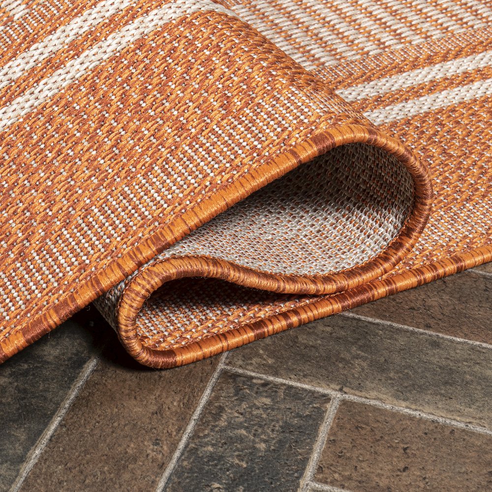 Haynes Modern Double Stripe Indoor/Outdoor Area Rug. Picture 13