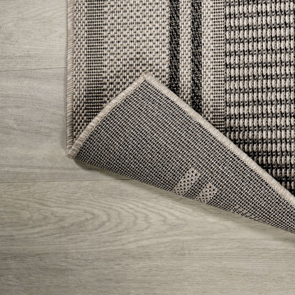 Haynes Modern Double Stripe Indoor/Outdoor Area Rug. Picture 10