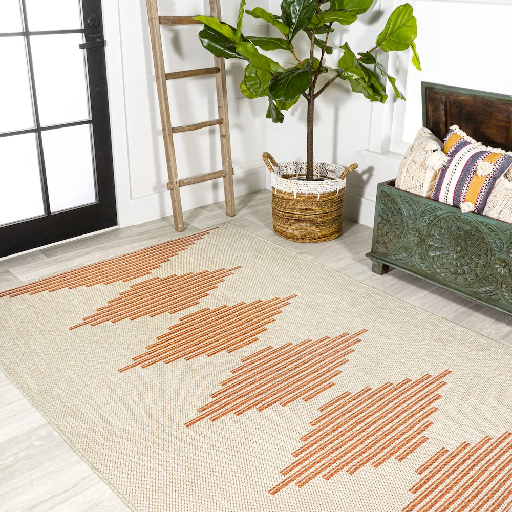 Vinales Diamond Stripe Indoor/Outdoor Area Rug. Picture 4
