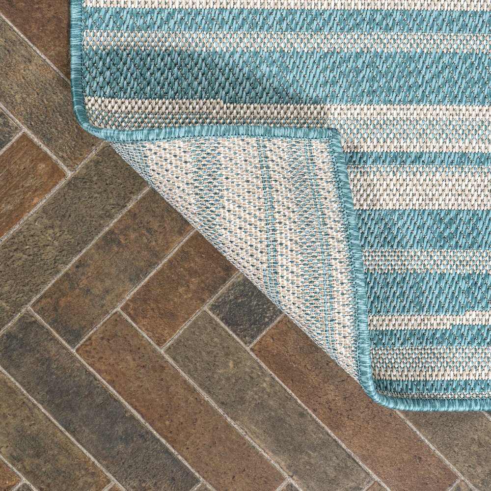 Castara Wavy Stripe Modern Indoor/Outdoor Area Rug. Picture 10