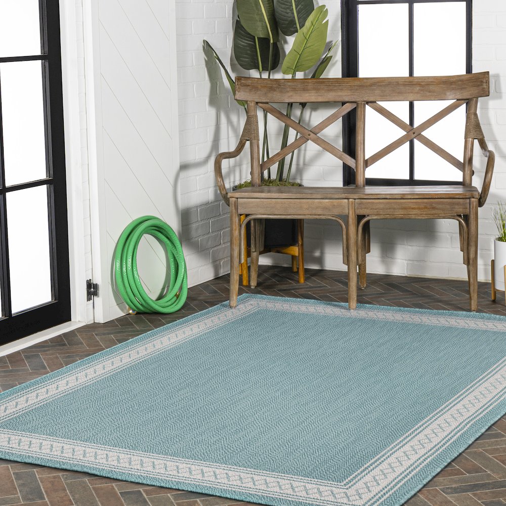 Lucia Classic Diamond Border Indoor/Outdoor Area Rug. Picture 9