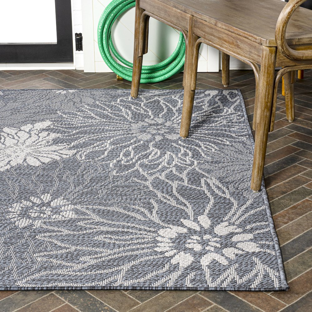 Bahamas Modern All Over Floral Indoor/Outdoor Area Rug. Picture 7