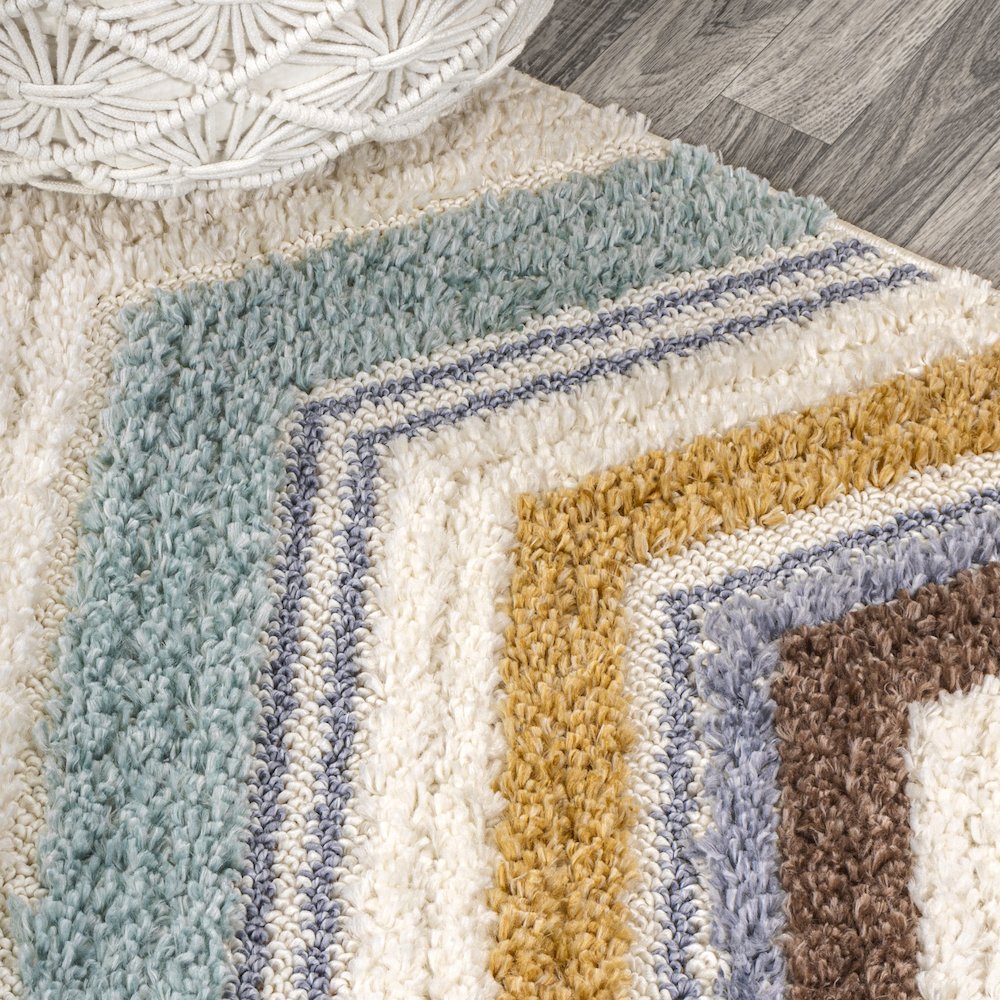 Elin Chevron High-Low Area Rug. Picture 7