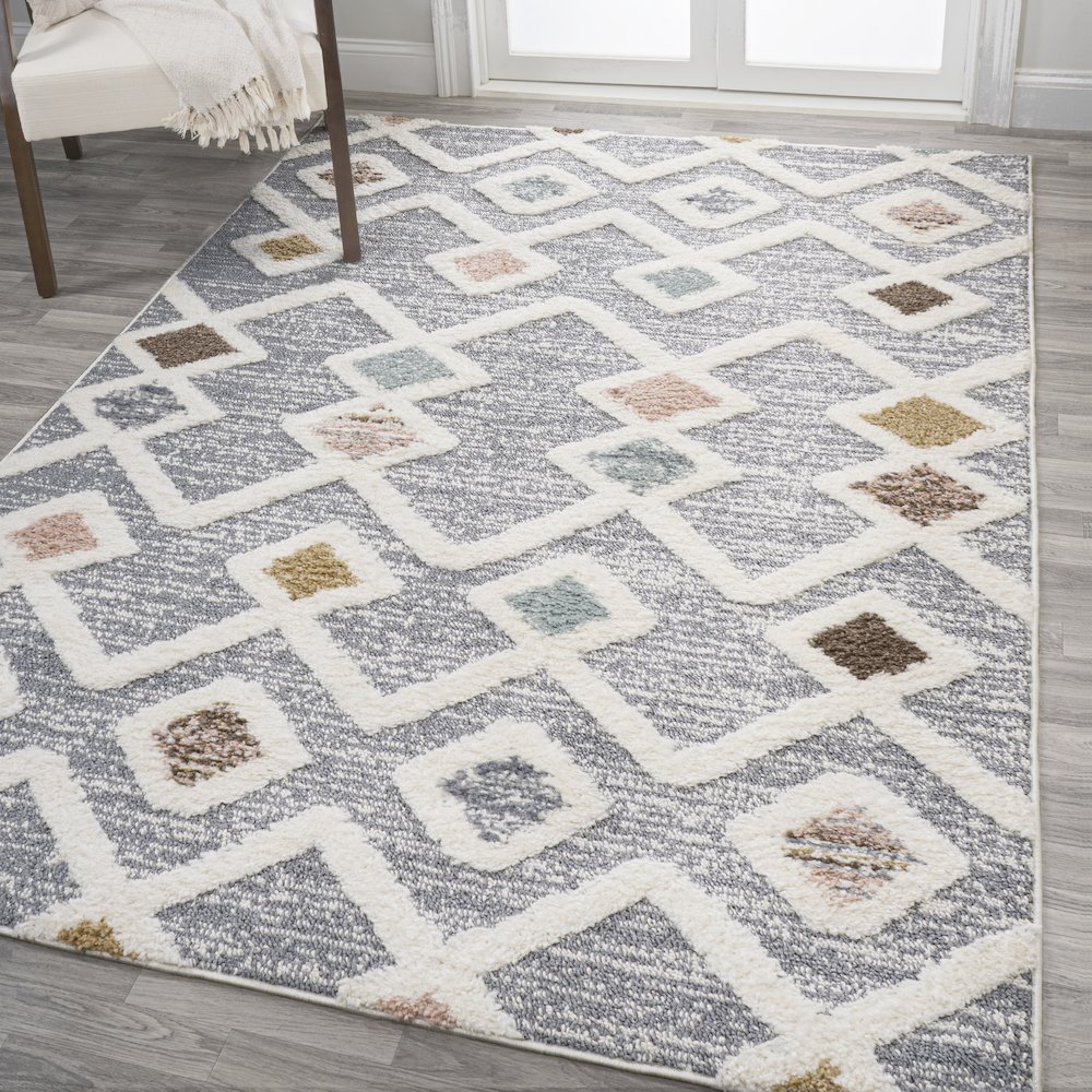 Monique Trellis High-Low Area Rug. Picture 2