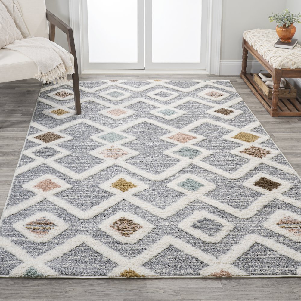 Monique Trellis High-Low Area Rug. Picture 4
