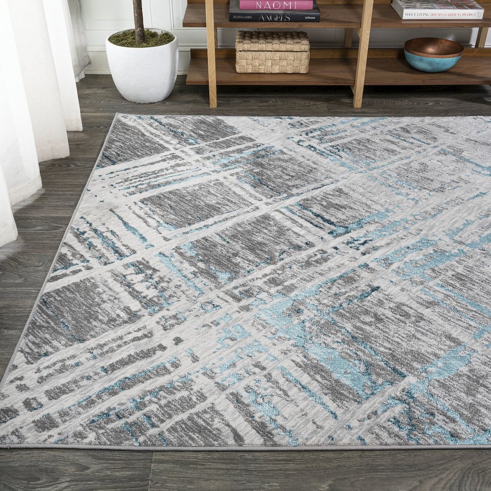 Slant Modern Abstract Area Rug. Picture 3