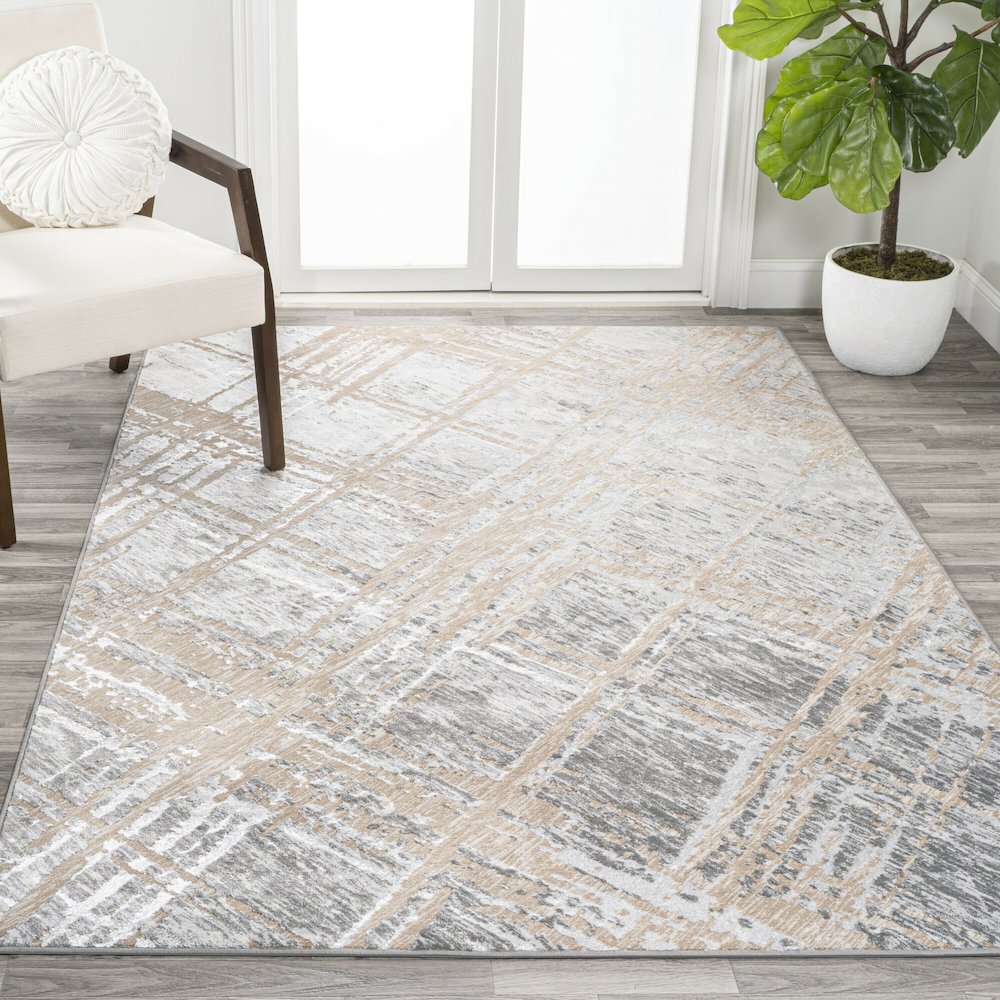 Slant Modern Abstract Area Rug. Picture 4