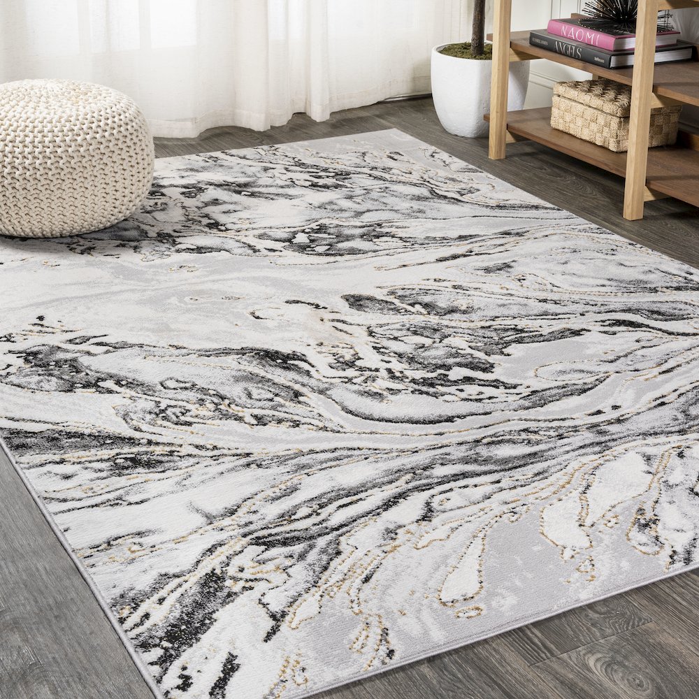 Swirl Marbled Abstract Area Rug. Picture 2
