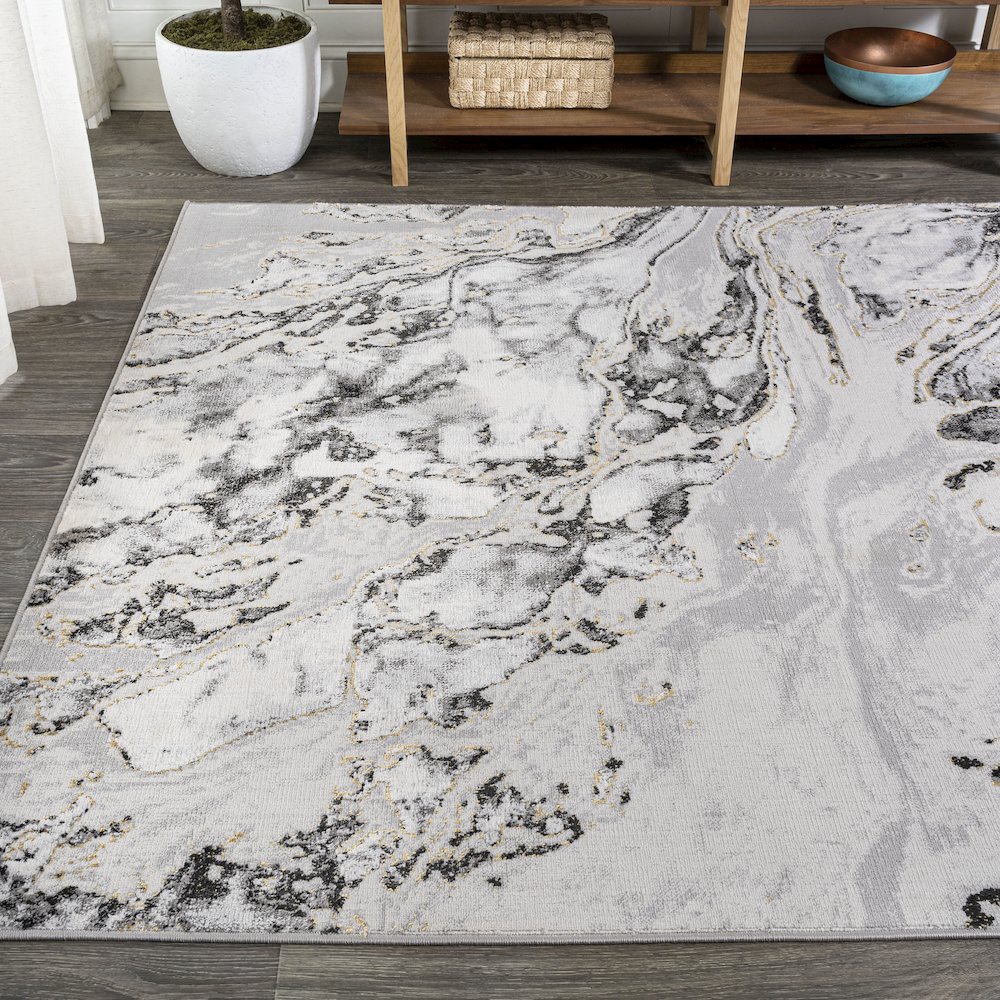 Swirl Marbled Abstract Area Rug. Picture 3