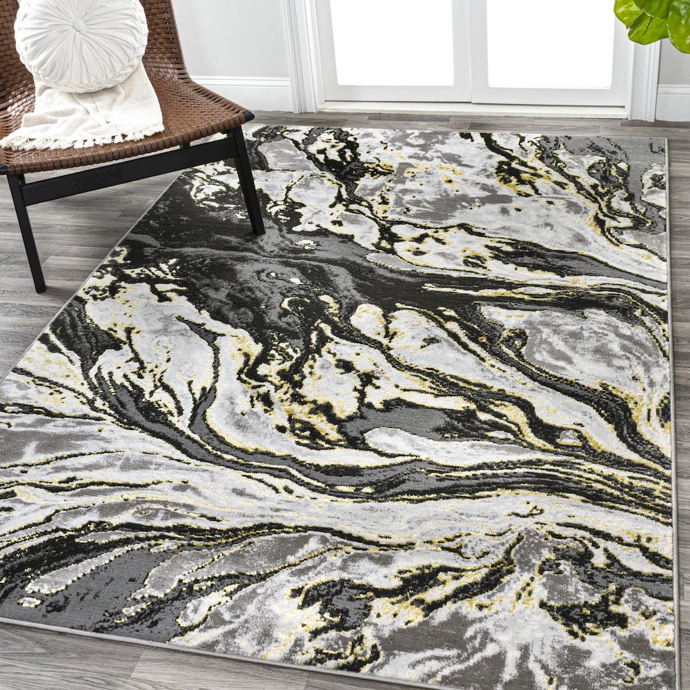 Swirl Marbled Abstract Area Rug. Picture 2