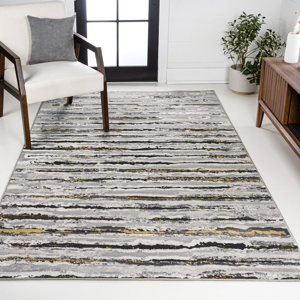 Batten Modern Stripe Area Rug. Picture 4
