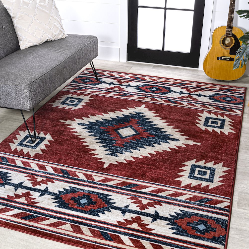 Serape Medallion Southwestern Area Rug. Picture 2