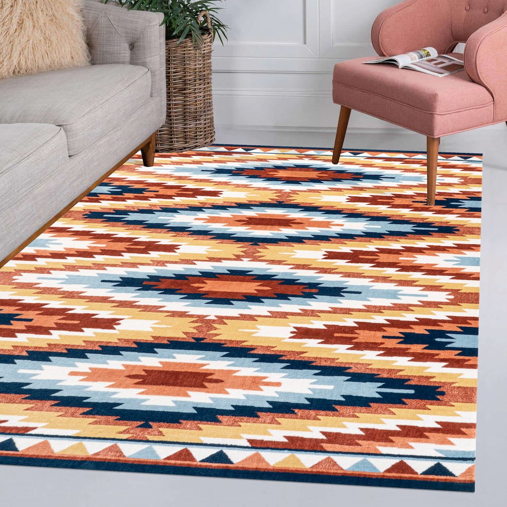 Konya Diamond Kilim Geometric Area Rug. Picture 10