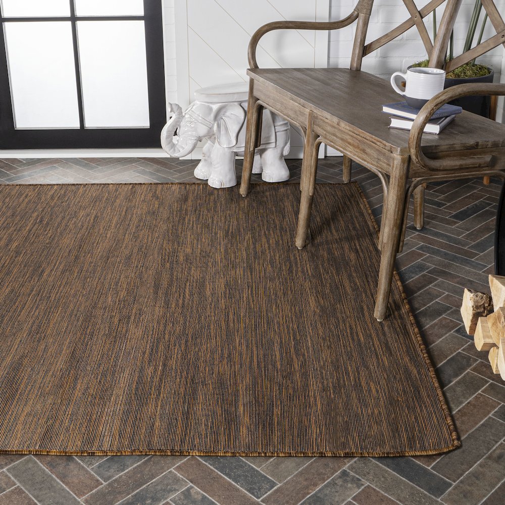 Ethan Modern Flatweave Solid Area Rug. Picture 8