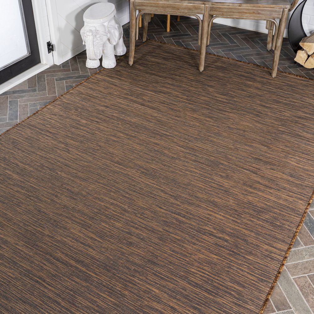 Ethan Modern Flatweave Solid Area Rug. Picture 9